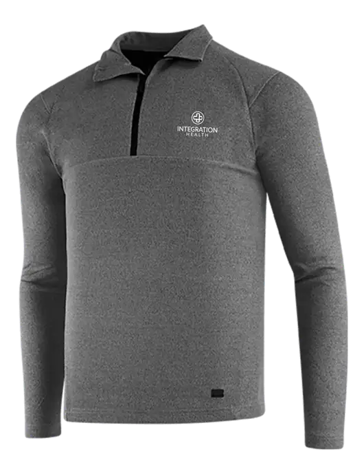 OGIO Dark Grey Heather Transition 1/4 Zip Pullover w/Integration Health Logo