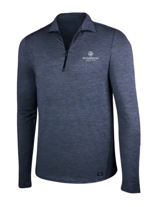 OGIO Blue Indigo Heather Endurance Force 1/4 Zip w/Integration Health Logo