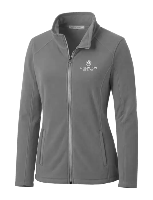 Medium Grey Womens Microfleece Jacket w/Integration Health Logo