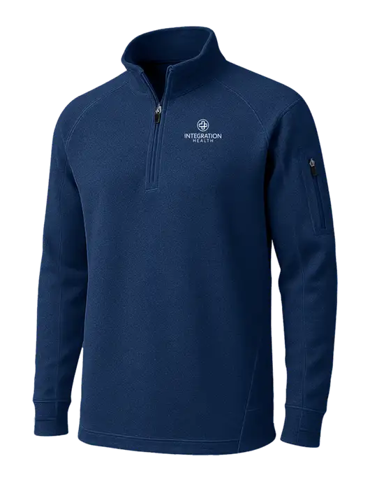 True Navy Tech Fleece 1/4 Zip Pullover w/Integration Health Logo