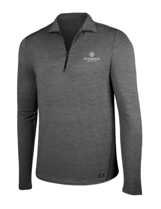 OGIO Gear Grey Heather Endurance Force 1/4 Zip w/Integration Health Logo