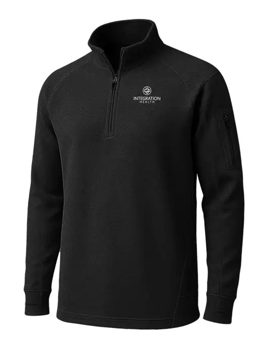 Black Tech Fleece 1/4 Zip Pullover w/Integration Health Logo