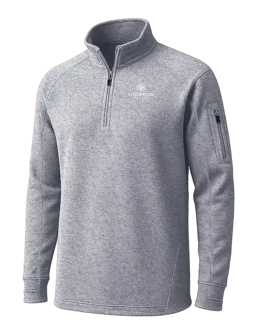 Grey Heather Tech Fleece 1/4 Zip Pullover w/Integration Health Logo