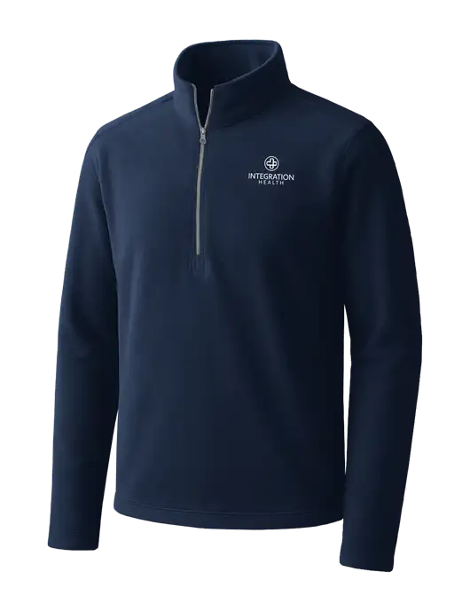 Navy Microfleece 1/2 Zip Pullover w/Integration Health Logo