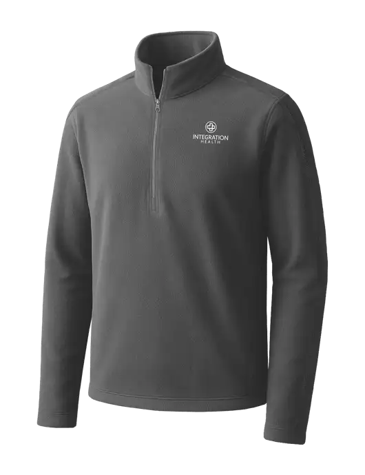 Medium Grey Microfleece 1/2 Zip Pullover w/Integration Health Logo