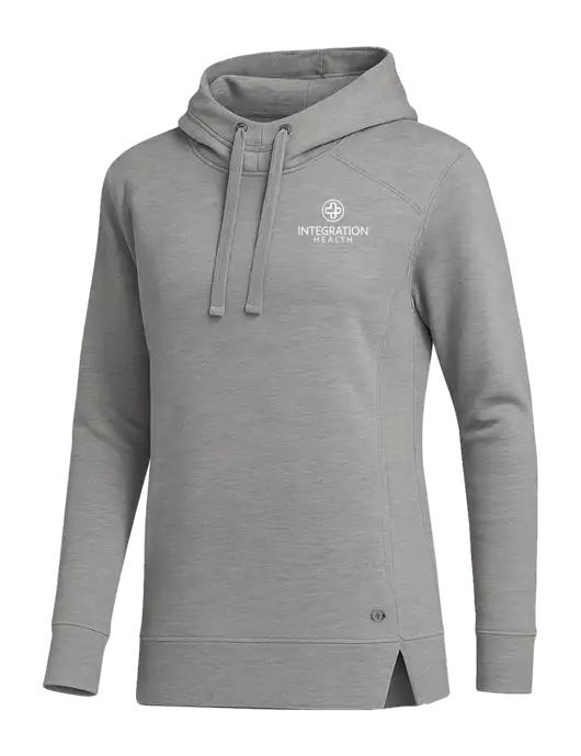 OGIO Heather Grey Womens Luuma Pullover Fleece Hoodie w/Integration Health Logo