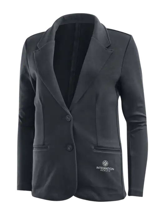 Charcoal Grey Womens Knit Blazer w/Integration Health Logo