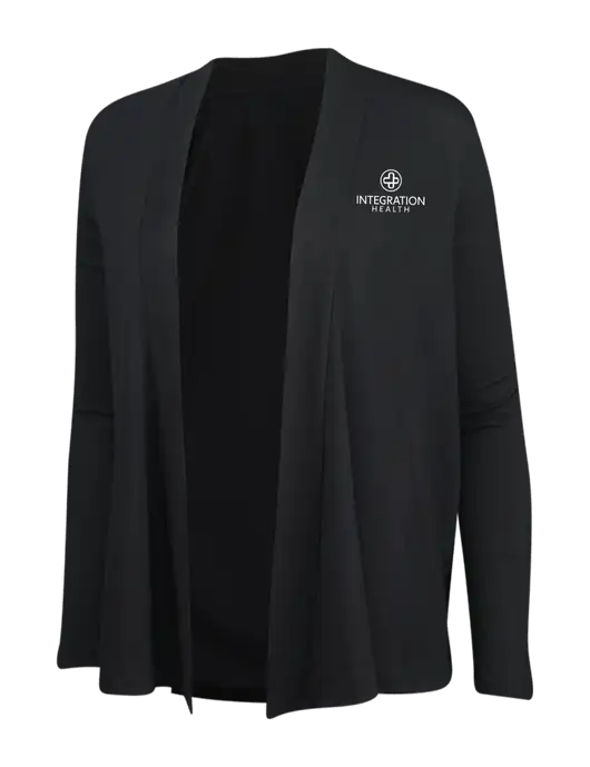 Black Womens Concept Cardigan w/Integration Health Logo