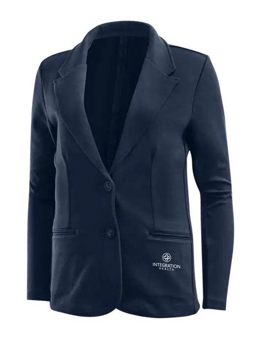Deep Navy Womens Knit Blazer w/Integration Health Logo