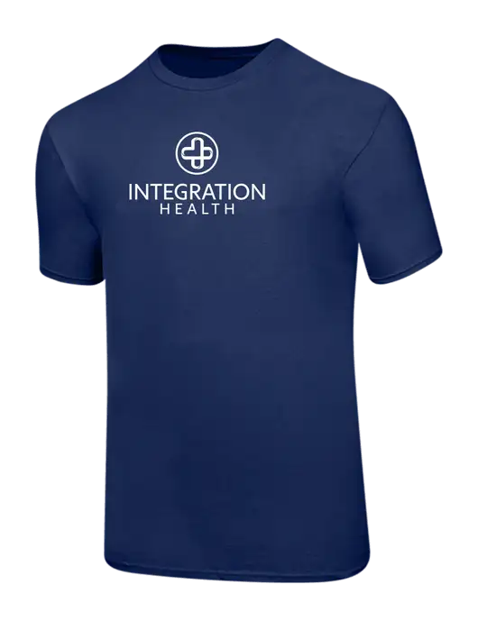 Ring Spun Navy 4.5 oz T-Shirt w/Integration Health Logo
