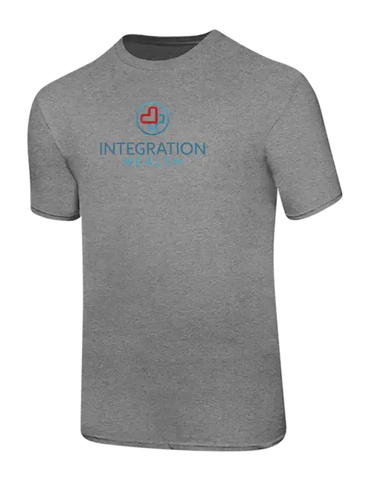 Ring Spun Light Heather Grey 4.5 oz T-Shirt w/Integration Health Logo