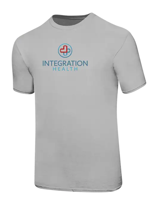 Ring Spun Silver 4.5 oz T-Shirt w/Integration Health Logo