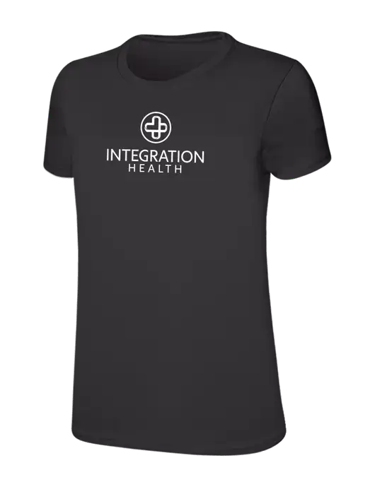 Womens Ring Spun Charcoal 4.5 oz T-Shirt w/Integration Health Logo