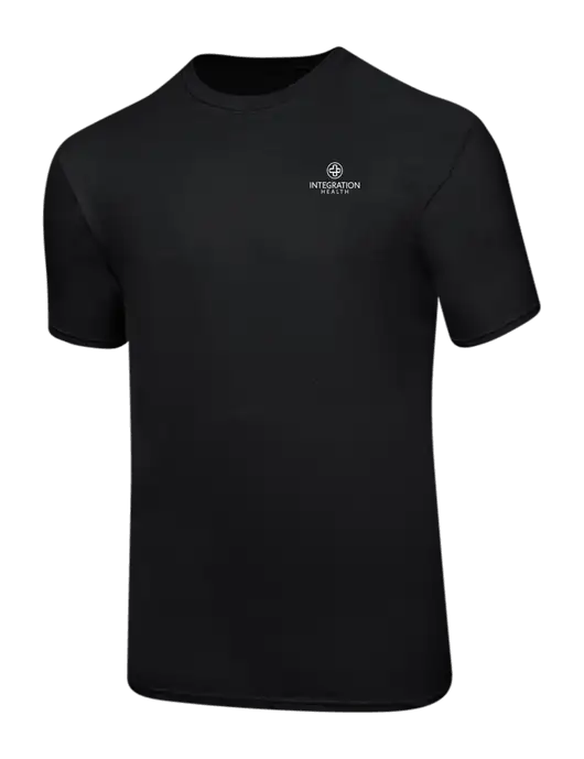 Ring Spun Jet Black 4.5 oz T-Shirt w/Integration Health Logo