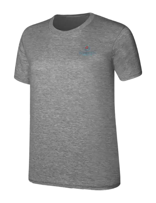 Womens Ring Spun Light Grey Heather 4.5 oz T-Shirt w/Integration Health Logo
