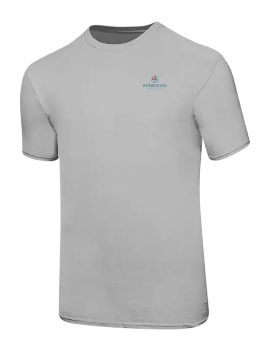 Ring Spun Silver 4.5 oz T-Shirt w/Integration Health Logo