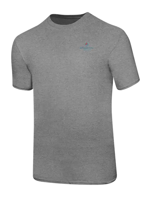 Ring Spun Light Heather Grey 4.5 oz T-Shirt w/Integration Health Logo
