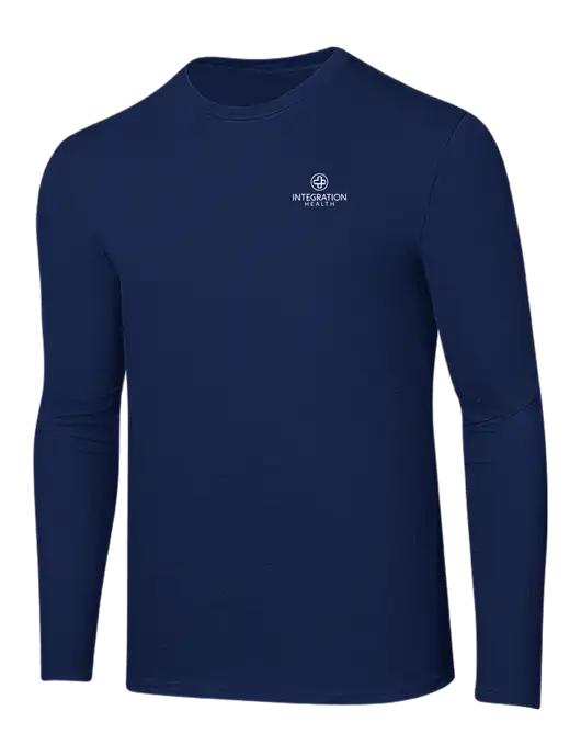Ring Spun Navy 4.5 oz Long Sleeve T-Shirt w/Integration Health Logo
