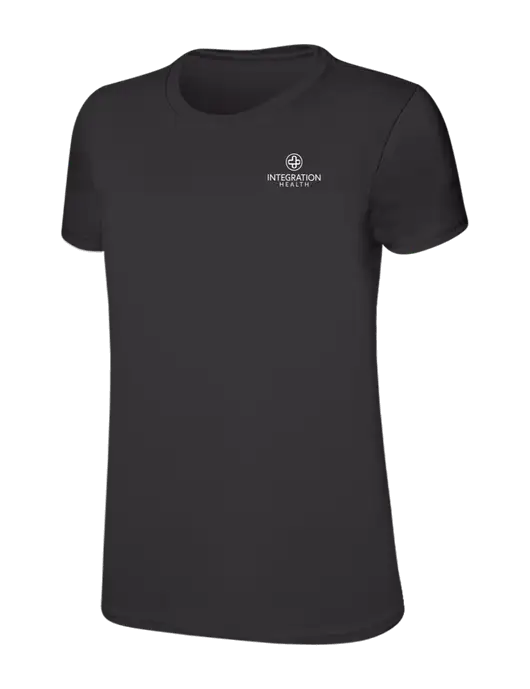 Womens Ring Spun Charcoal 4.5 oz T-Shirt w/Integration Health Logo