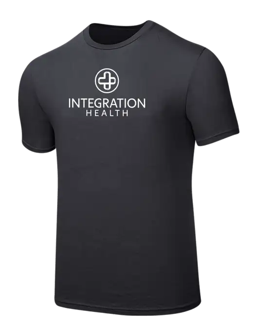 Seriously Soft Charcoal T-Shirt w/Integration Health Logo