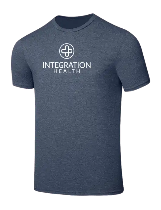 Seriously Soft Heathered Navy T-Shirt w/Integration Health Logo