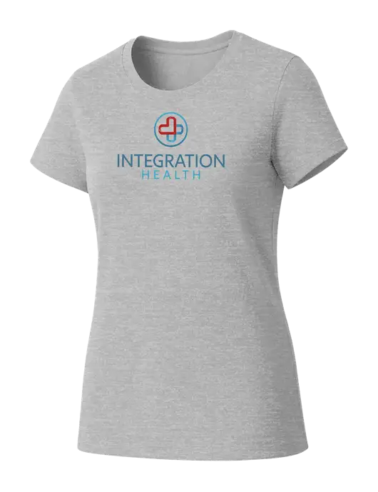Womens Seriously Soft Light Heathered Grey T-Shirt w/Integration Health Logo