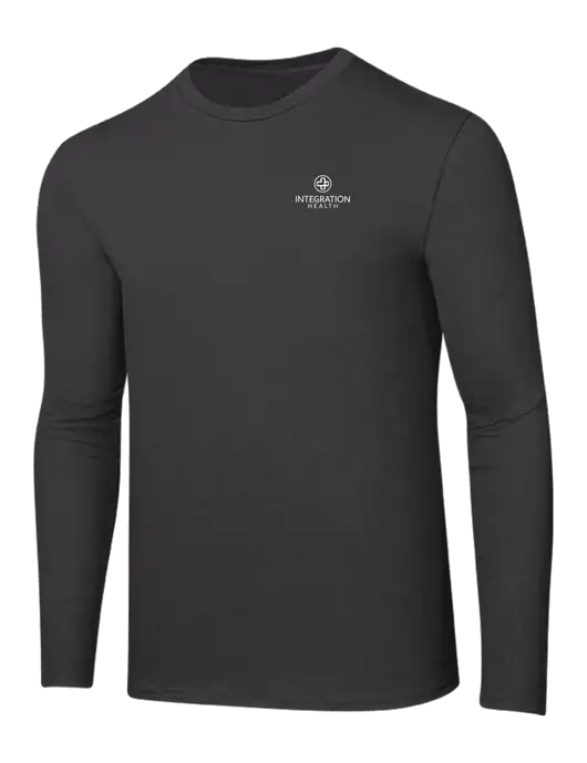 Ring Spun Charcoal 4.5 oz Long Sleeve T-Shirt w/Integration Health Logo
