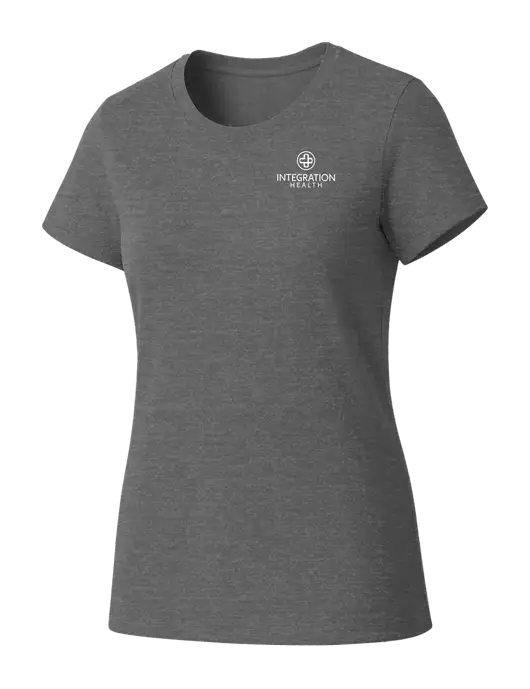 Womens Seriously Soft Grey Frost T-Shirt w/Integration Health Logo