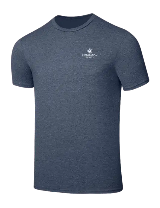 Seriously Soft Heathered Navy T-Shirt w/Integration Health Logo