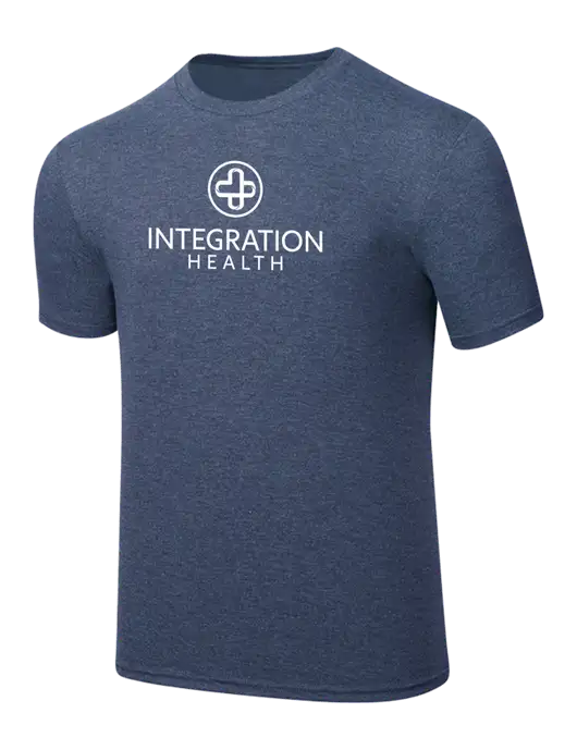 Simply Soft Navy Frost 4.5oz  Poly/Combed Ring Spun Cotton T-Shirt w/Integration Health Logo