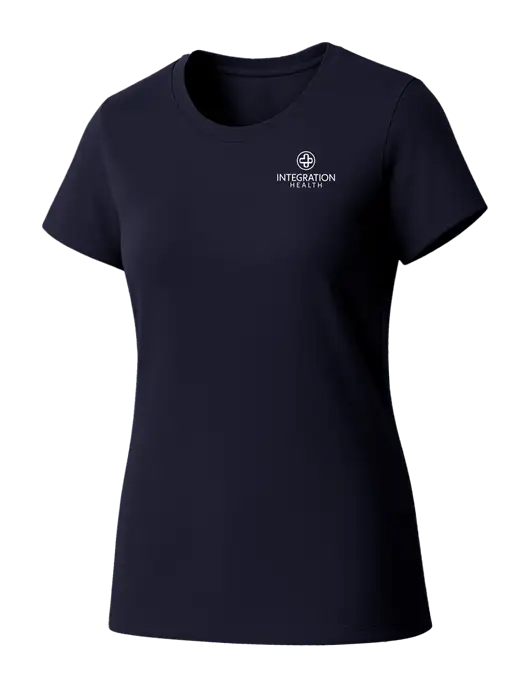 Womens Seriously Soft New Navy T-Shirt w/Integration Health Logo