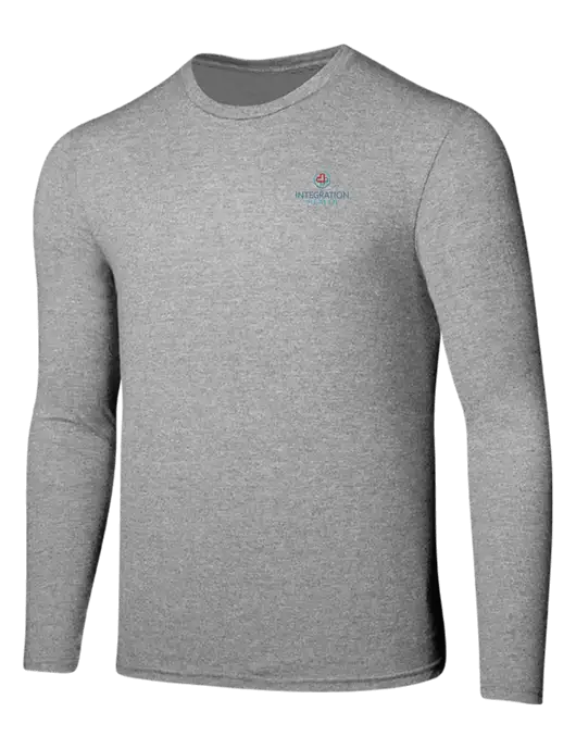 Seriously Soft Light Heathered Grey Long Sleeve T-Shirt w/Integration Health Logo