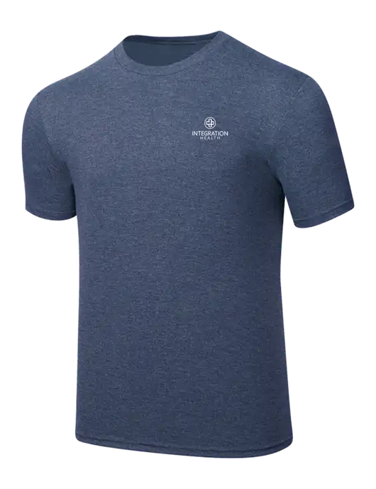 Simply Soft Navy Frost 4.5oz  Poly/Combed Ring Spun Cotton T-Shirt w/Integration Health Logo