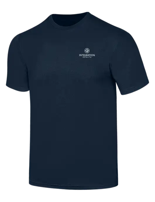 Simply Soft Navy 4.5oz  Poly/Combed Ring Spun Cotton T-Shirt w/Integration Health Logo