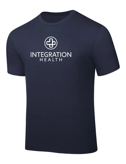 Navy PosiCharge Competitor Tee w/Integration Health Logo
