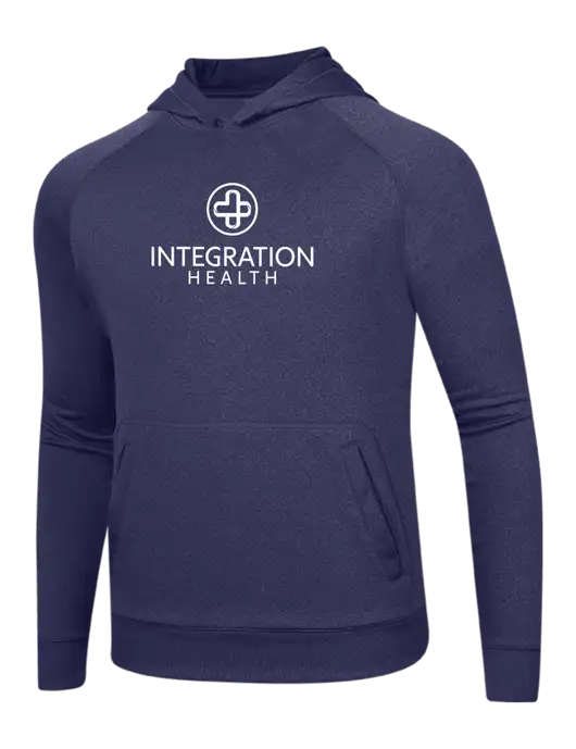 Tech True Navy Fleece Hooded Sweatshirt w/Integration Health Logo