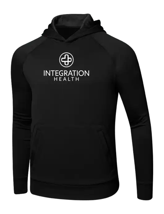 Tech Black Fleece Hooded Sweatshirt w/Integration Health Logo