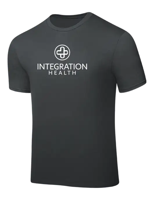 Dark Grey PosiCharge Competitor Tee w/Integration Health Logo