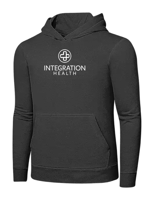 Charcoal 7.8 oz Ring Spun Hooded Sweatshirt w/Integration Health Logo