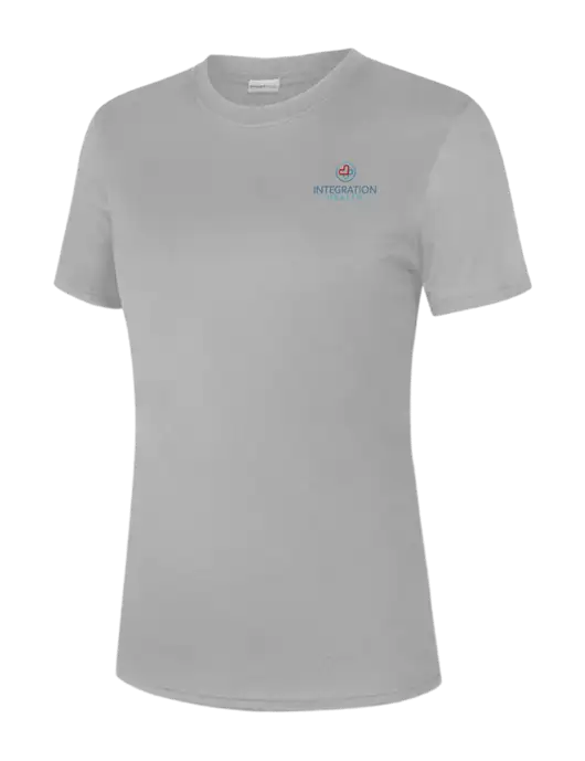  Womens Light Grey PosiCharge Competitor Tee w/Integration Health Logo