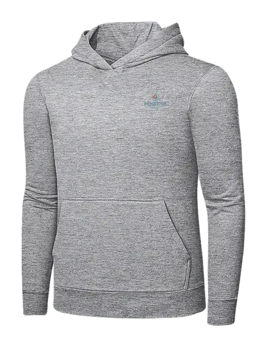 Light Grey Heather 7.8 oz Ring Spun Hooded Sweatshirt w/Integration Health Logo