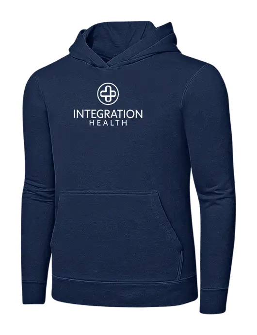 Navy 7.8 oz Ring Spun Hooded Sweatshirt w/Integration Health Logo