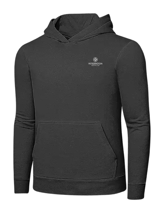 Charcoal 7.8 oz Ring Spun Hooded Sweatshirt w/Integration Health Logo