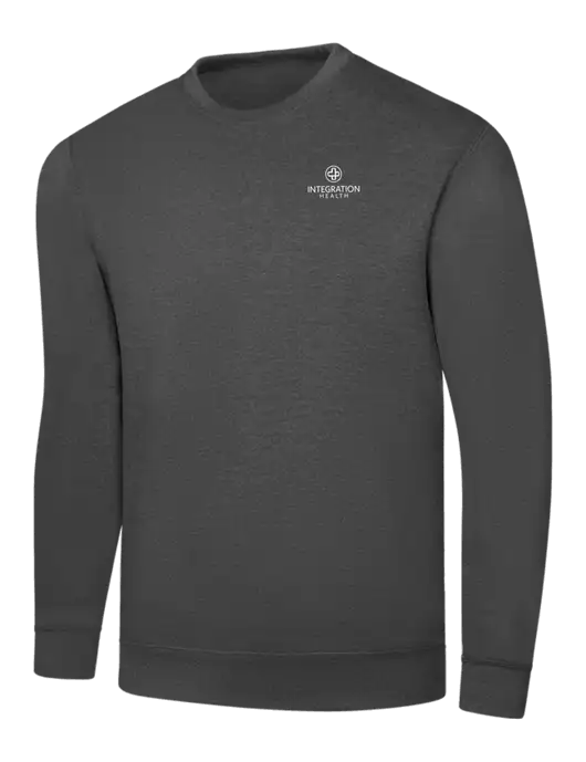 Charcoal 7.8 oz Ring Spun Crew Sweatshirt w/Integration Health Logo