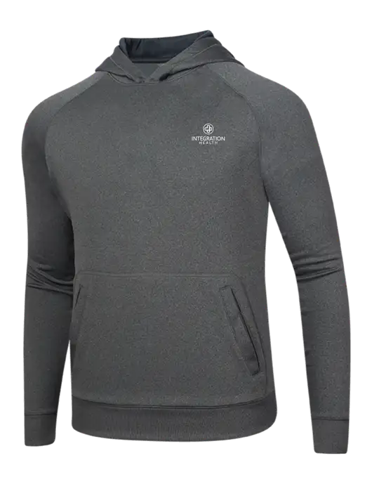 Tech Graphite Heather Fleece Hooded Sweatshirt w/Integration Health Logo