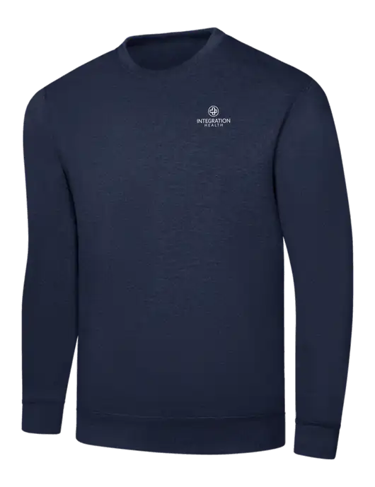 Navy 7.8 oz Ring Spun Crew Sweatshirt w/Integration Health Logo
