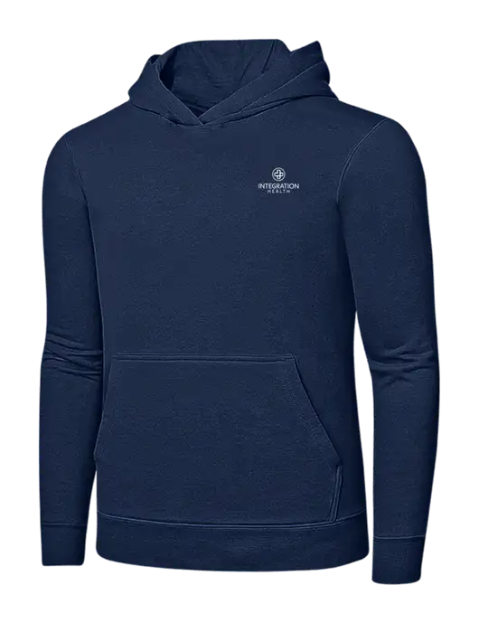 Navy 7.8 oz Ring Spun Hooded Sweatshirt w/Integration Health Logo