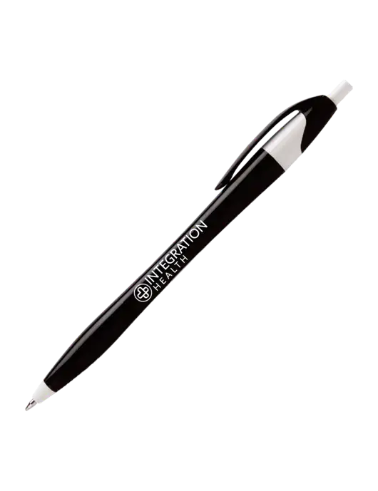 Novella Black/White Executive Pen - Blue Ink w/Integration Health Logo