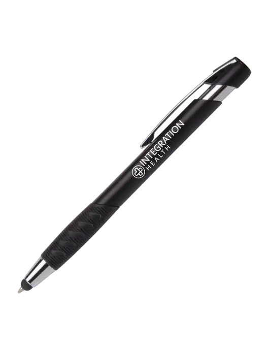 Alize Black Stylus Black Ink Pen w/Integration Health Logo