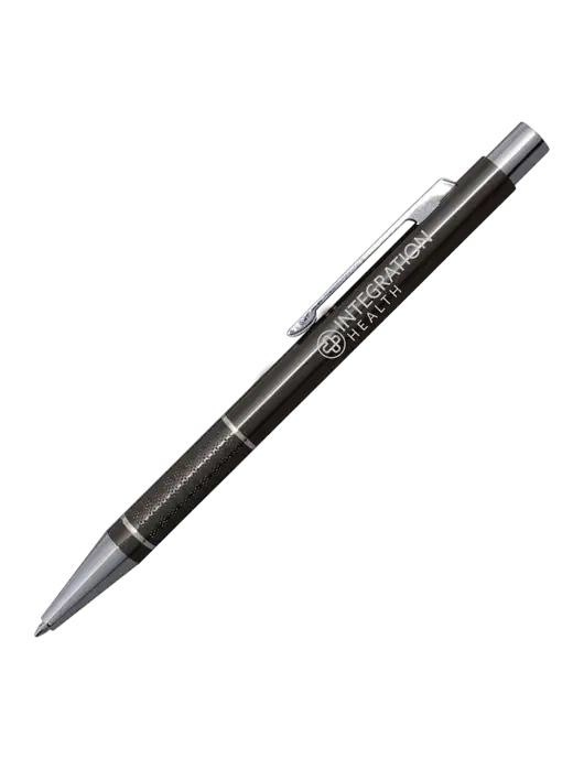 St George Gunmetal Pen - Blue Ink w/Integration Health Logo